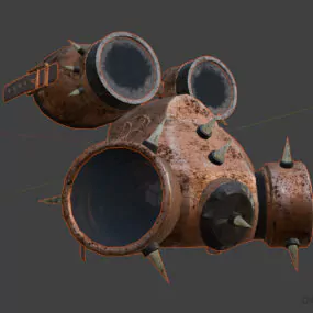 Rustic Steampunk Mask 3d model