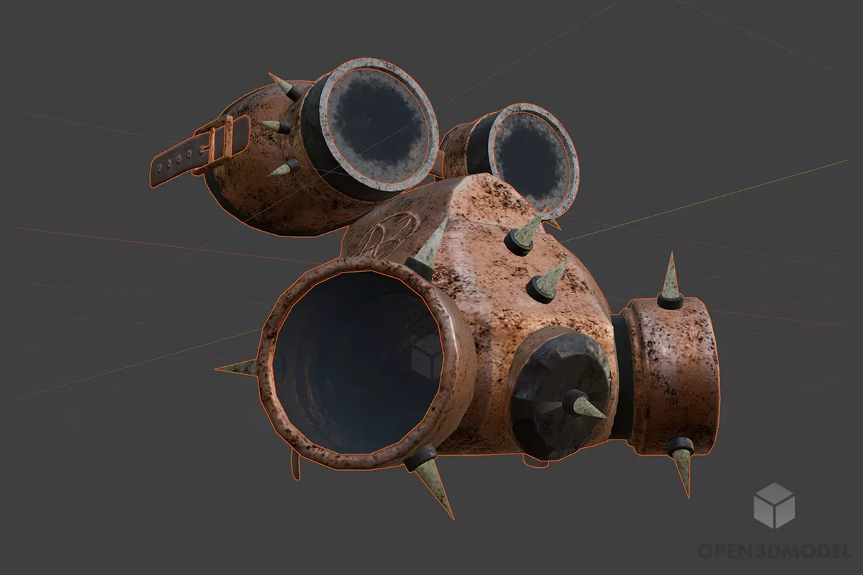 Rustic Steampunk Mask 3d model Rustic Steampunk Mask 3d model